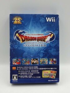 【中古現状品】 ドラクエ25周年記念 FC＆SFC ドラゴンクエストI・II・III Wii 外箱いたみ メダル未開封 ZA3B-LP-4MA544