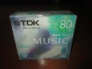 TDK 音楽用CD-R 80分　WHITE DISCS 10枚パック◆型番： CD-RDE80PWX10N