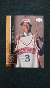 1996年当時物!UPPER DECK製NBA 76ers「ALLEN・IVERSON」トレーディングカード1枚/アレン・アイバーソン ルーキー バスケットボール