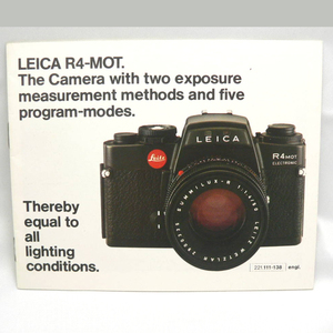 LEICA ライカR4-MOT 露出に関する冊子 管理D49