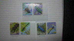 未使用切手　昆虫シリーズ　銘板付き　3枚　360円分
