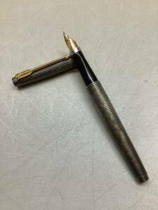 19 PARKER パーカー XF 万年筆 スターリングシルバー ペン先14K