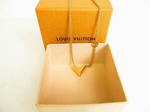 【未使用保管品】 ルイヴィトン LOUIS VUITTON ゴールドプレーテッド GP エセンシャル V ネックレス