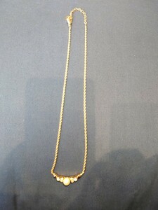 sr1234 120 Christian Dior ネックレス アクセサリー 真珠 レディース クリスチャンディオール パール ゴールド アクセ 現状品 中古