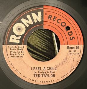 Ted Taylor 7inch I Feel A Chill .. 1970 US Pressing