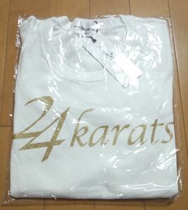 新品半額出品☆EXILE LDH 24karats 丸ロゴ ロンT 白×金 ホワイト×ゴールド☆Sサイズ