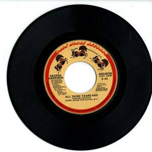 George Harrison 「All Those Years Ago」米国DARK HORSE盤EPレコード