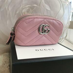 ★未使用品★GUCCI GGマーモント　キーケース・コインケース　ポーチ　ピンク