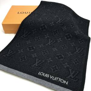 ★未使用／箱付★LOUIS VUITTON ルイヴィトン マフラー マイ・モノグラム・エクリプス ジャガード織り ストール 現行モデル M73468