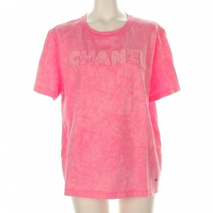 シャネル CHANEL 半袖Tシャツ サイズM P74670 - 綿 ピンク レディース ツイード/2023年 23P トップス