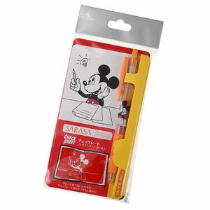 【新品・未使用品】ディズニーDisneyミッキーマウスSARASAサラサクリップ ボールペン&チェックシートセット暗記ゼブラ