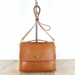 OLD COACH TURN LOCK LEATHER 2WAY SHOULDER BAG MADE IN USA/オールドコーチターンロックレザー2wayショルダーバッグ