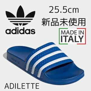 格安送料! 25.5cm イタリア製 新品 adidas originals ADILETTE アディダスオリジナルス アディダス サンダル シャワーサンダル ベナッシ 青