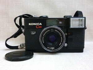 【大黒屋】中古 コニカ KONICA C35 EF　レンズ：KONICA HEXANON 38mm F2.8 フィルムカメラ シャッター押下・フラッシュ点灯確認済
