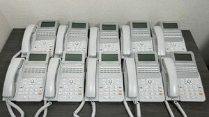 【１０台セット】NTT ZX-(18)IPTEL-(1)(W) １８ボタンIP標準電話機 21年製 e