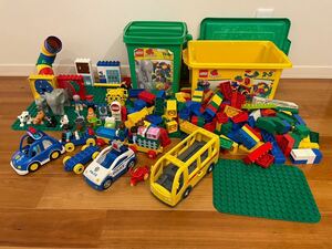 LEGO デュプロ レゴ 大量　まとめ　動物　くねくねコースター　ポリスステーション　ぞうさんバケツなど