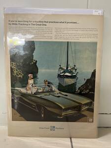 1968年6月7日号LIFE誌広告切り抜き【GM Wide-Track 1968 Pointacs】アメリカ買い付け品60sビンテージUSAインテリアオールドカー