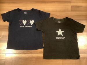 ★2枚セット★ハートマーケット★半袖Tシャツ★ネイビー&ブラック★L