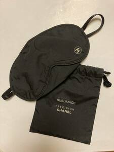 CHANEL アイマスク ポーチ ケース シャネル かわいい 睡眠 デザイン おしゃれ デザイナーズ ブランド 巾着袋 収納袋 黒 ブラック
