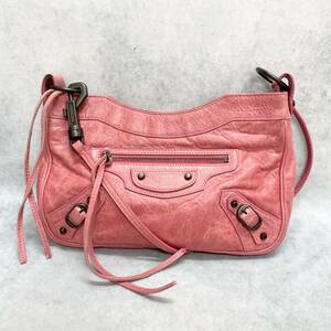 1円〜美品 BALENCIAGA バレンシアガ　ヒップ　ショルダーバッグ　ピンク