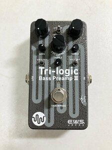 ★EWS Tri-logic Bass Preamp 3 トライロジック ベース用プリアンプ イコライザー ジャンク品 0.29kg★