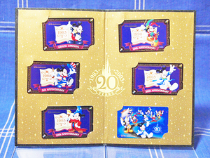 ●東京ディズニーランド 20周年記念 テレホンカード 6枚セット（専用台紙付） TOKYO DISNEYLAND 20th Anniversary 希少品 プレミア テレカ