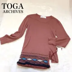 TOGA ARCHIVES トーガ パッチワーク 長袖 カットソー アート