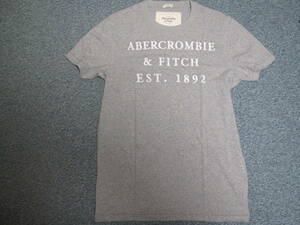 新品未使用　Abercrombie & Fitch アバクロンビー&フィッチ　刺繍　ショートスリーブシャツ　GRAY　Lサイズ 