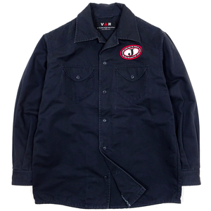 VAN JACKET HEAVY COTTON SHIRTS バン ヴァン ヘビーコットン シャツ 黒 綿100% Mサイズ