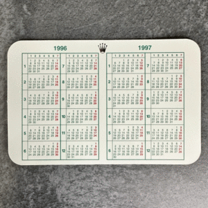 【未使用・長期保管品】　ROLEX/ロレックス　純正付属品　カレンダー　1996-1997