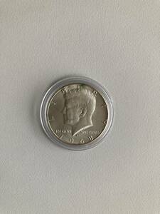 銀貨　アメリカ　ケネディハーフ　50セント　ケネディ　1968年　コインカプセル保管品