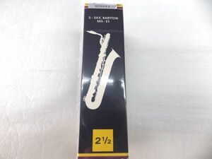 VANDOREN バンドレン　バリトンSAX　リード　Traditional トラディショナル（青箱）硬度2・1/2　 1箱 野中貿易正規輸入品