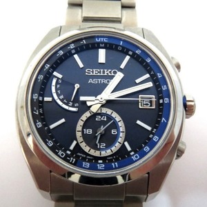 ■K77204:SEIKO ASTRON セイコー アストロン 8B63-0BA0 チタン 電波ソーラー デイト メンズ腕時計 稼働 中古
