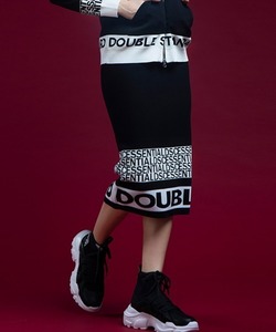 DOULE STANDARD CLOTHING　ダブルジャカードスカート　黒　38
