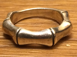 SILVER 925 シルバー リング 指輪 #11号 バンブー ボーン ファッション小物 装飾品 中古品 【162】A