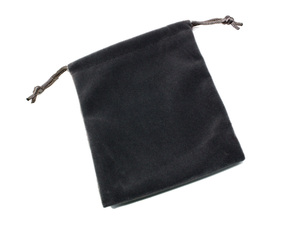 ベロア 巾着袋 ポーチ ギフト ラッピング グレー (12cm×10cm) (1個)