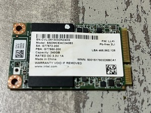 SSDMCEAC240B3 - Intel 525 Series 240GB SATA 6Gb/s mSATA MLC Solid State Drive