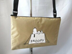 SNOOPY/スヌーピー◇サコッシュ ショルダーバッグ　ベージュ　斜め掛け　W28cm