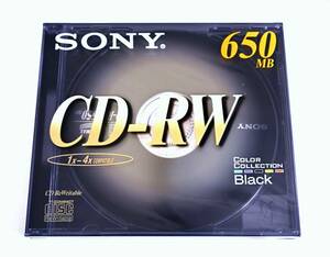 【新品・未開封品】ソニー SONY データ用 CD-RW 650MB COLOR COLLECTION Black