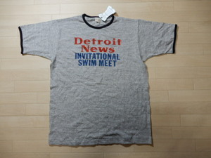 ウエアハウス 半袖 リンガーTシャツ 4059 Detroit News 未使用