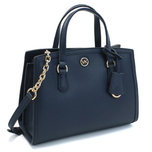 【新品 未使用】マイケルコース MICHAEL KORS CHANTAL ハンドバッグ 2WAY ショルダー 30F2G7CM1T LEATHER 406 NAVY ネイビー系