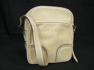 1円 ■美品■LOUIS VUITTON ヴィトン キュイールベキア トロターMM クロスボディ ショルダーバッグ 斜め掛け 肩掛け アイボリー系 BF5498