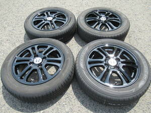 中古タイヤ☆155/65-14 155/65R14 ホンダ N-BOX純正 ブラック 4.5J+40 100 4H 56φ Nボックス Nバン Nワン Nワゴン ライフ バモス等に☆