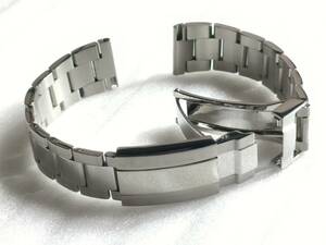 【新品】腕時計ステンレスベルト ロレックス対応 シルバー　バックル40ｍｍ 互換品 （訳あり）SBKW-1