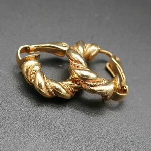 正規品 クリスチャンディオール Dior ツイストリング Twist ring イヤリング ペア Pair of earrings ゴールド Gold Authentic Mint