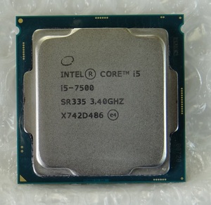【管CP076】送料無料♪　CPU Intel Core i5-7500 SR335 3.40GHZ　LGA1151　☆中古動作確認済☆