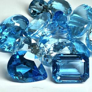 ☆天然ブルートパーズおまとめ 200ct☆A 約40g ルース 裸石 宝石 ジュエリー ブルー トパーズ jewelry blue topaz ②