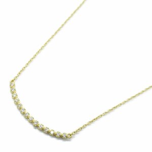 AHKAH アーカー ネックレス ビリーブユー ダイヤ ネックレス クリア系 K18（イエローゴールド） ダイヤモンド 中古 レディース