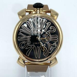 No.106 人気商品！早い者勝ち☆【超美品】GaGaMILANO ガガミラノ 腕時計 マヌアーレ Slim 46mm 5087.01 ゴールド メンズ 限定品