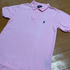 S(8/10)ラルフローレン　POLO RALPH LAUREN ポロシャツ　ピンク　難あり